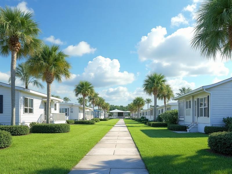 Storm Ready Services mobile home tie-down installation in Florida showing ground anchors and steel frame straps